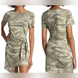 Rails $145 Retail Edie Laurel Camouflage Tie Waist T-Shirt Dress Size M
